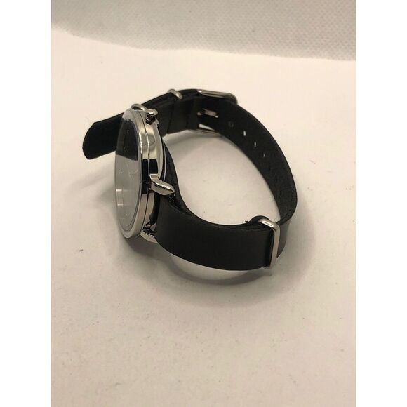 Skagen SKW2582 Women's Black Leather Analog Blue Dial Quartz Wrist Watch OP388 - Picture 8 of 9